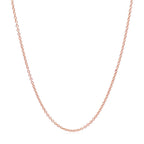 14k Rose Gold Round Cable Link Chain (1.25 mm)