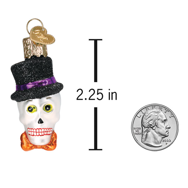 Mini Top Hat Skeleton Ornament