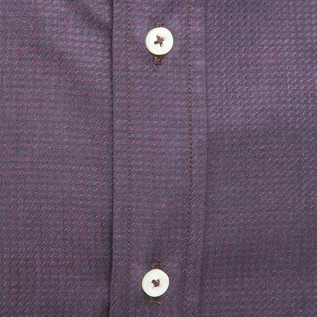 Mike Regular Button-Down Shirt // Black + Bordeaux