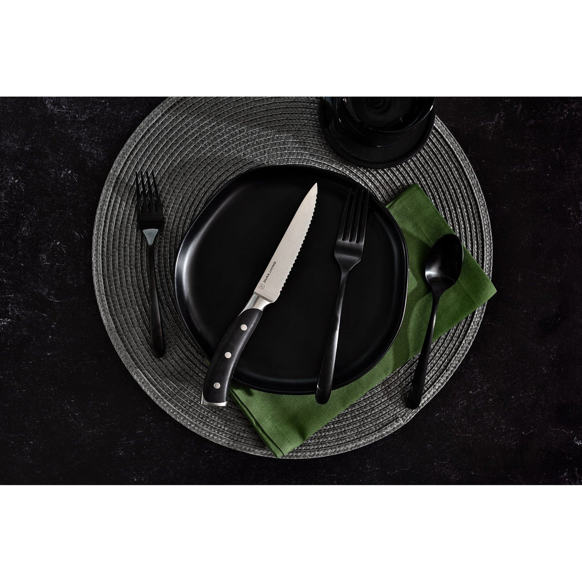 Elite Set of 4 Steak Knives - Black