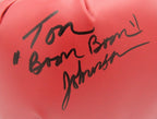 Tom Boom Boom Johnson Boxing Signed Everlast Red Left Boxing Glove JSA 154762