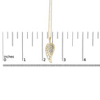 Gold Vermeil Diamond Accent Angel Wing Pendant Necklace