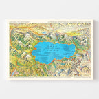 Vintage Map of Lake Tahoe 1935