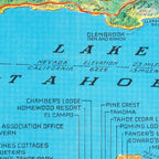 Vintage Map of Lake Tahoe 1935