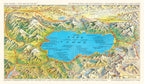 Vintage Map of Lake Tahoe 1935