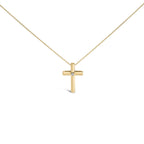 Gold Vermeil Diamond Accent Cross Pendant Necklace