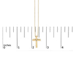 Gold Vermeil Diamond Accent Cross Pendant Necklace