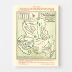 Vintage Map of Augusta National Golf Course, 1954