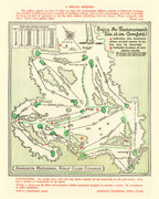 Vintage Map of Augusta National Golf Course, 1954