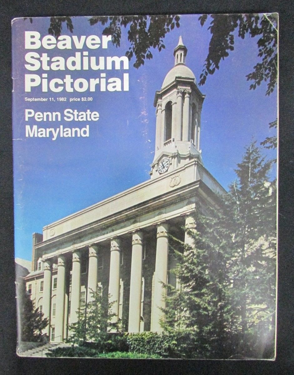 Penn State Beaver Stadium Pictorial Football Program 1982 vs Maryland 127338