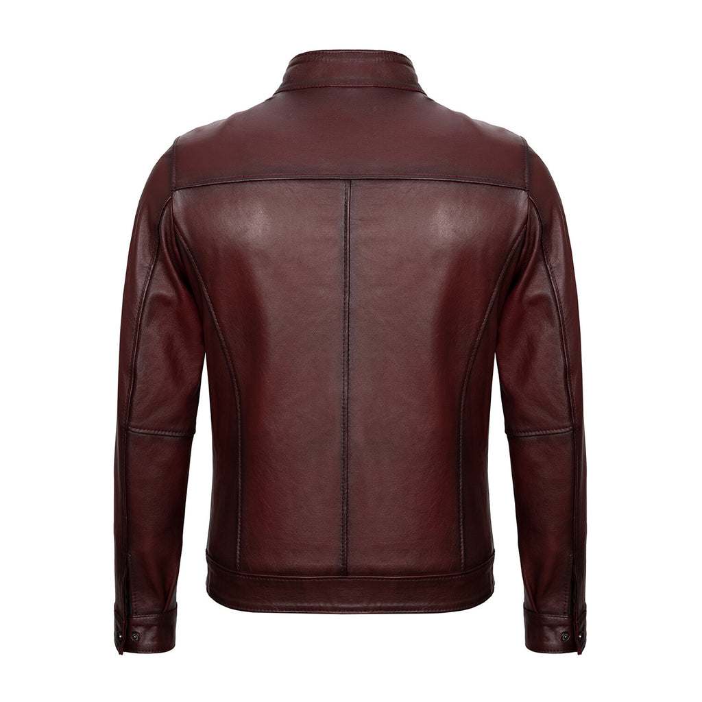 Mock Neck Jacket // Burgundy