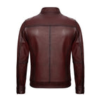 Mock Neck Jacket // Burgundy