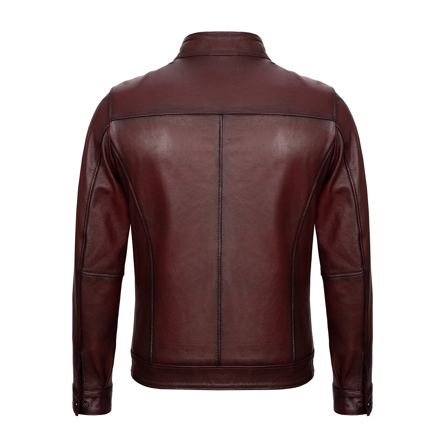 Mock Neck Jacket // Burgundy