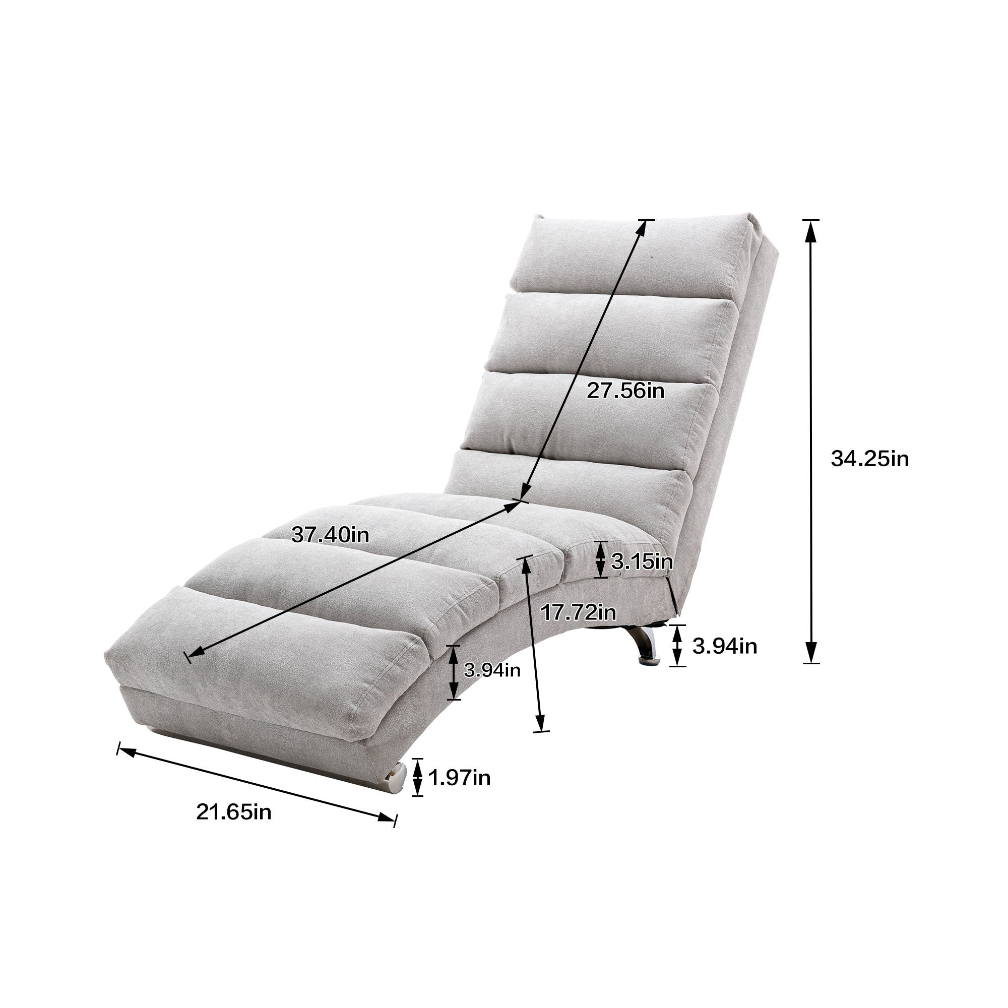 Massage Chaise Lounge Indoor, Ergonomic Electric Massage Lounger
