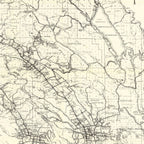 Vintage Map of Napa County, California 1950