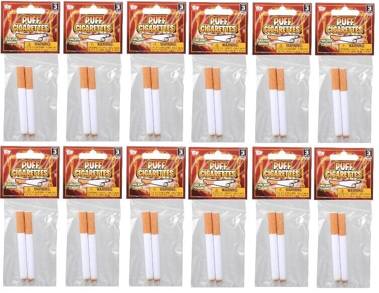 24 JOKE PUFF CIGARETTE - Fake Smoke Magic Trick Gag Prop Costume Accessory Toy