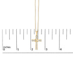 Gold Vermeil Diamond Accent Cross Pendant Necklace