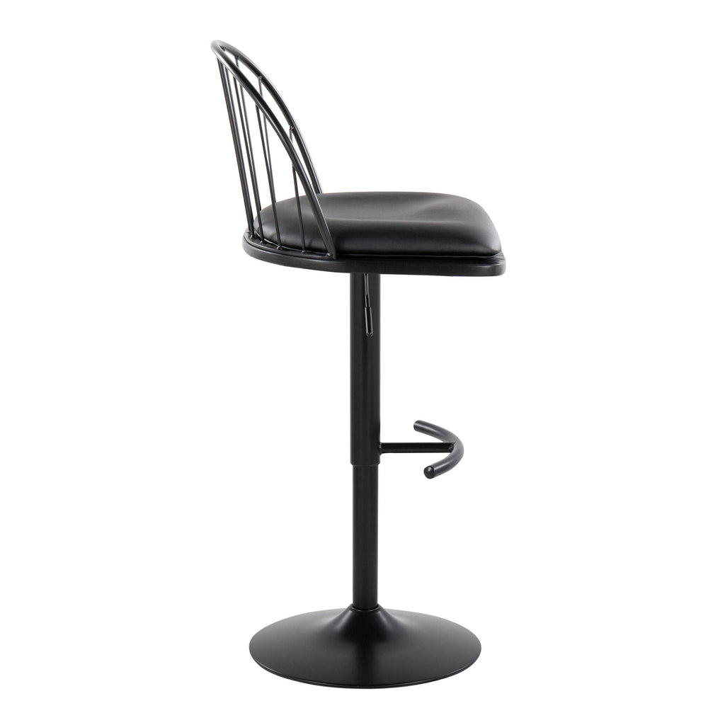 Riley - Farmhouse Adjustable Height Barstool With Swivel (Set of 2)