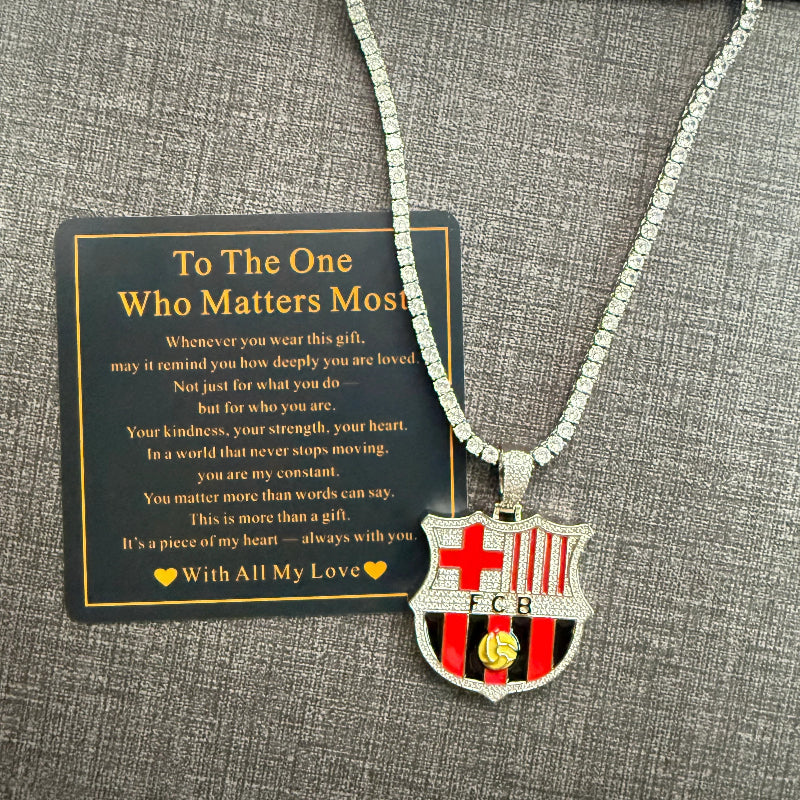 Customized Gifts Barcelona F.C. Pendant Necklace Chain for Football Fans