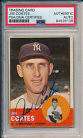 Jim Coates Yankees Signed/Autographed 1963 TOPPS Card #237 PSA/DNA 166703