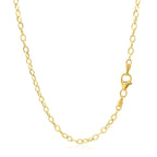 2.5mm 14k Yellow Gold Pendant Chain with Textured Links