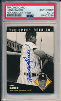 Hank Bauer Yankees Signed/Auto 1994 Upper Deck Card #93 PSA/DNA 166608