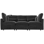 Modern Modular U-Shaped Sofa Bed With Movable Ottoman