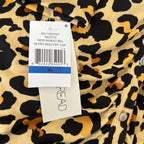 Single Thread Ruched Front Shirt Animal Print