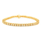 .925 Sterling Silver 1.0 Cttw Diamond Square Frame Miracle-Set Tennis Bracelet (I-J Color, I3 Clarity) - 7"
