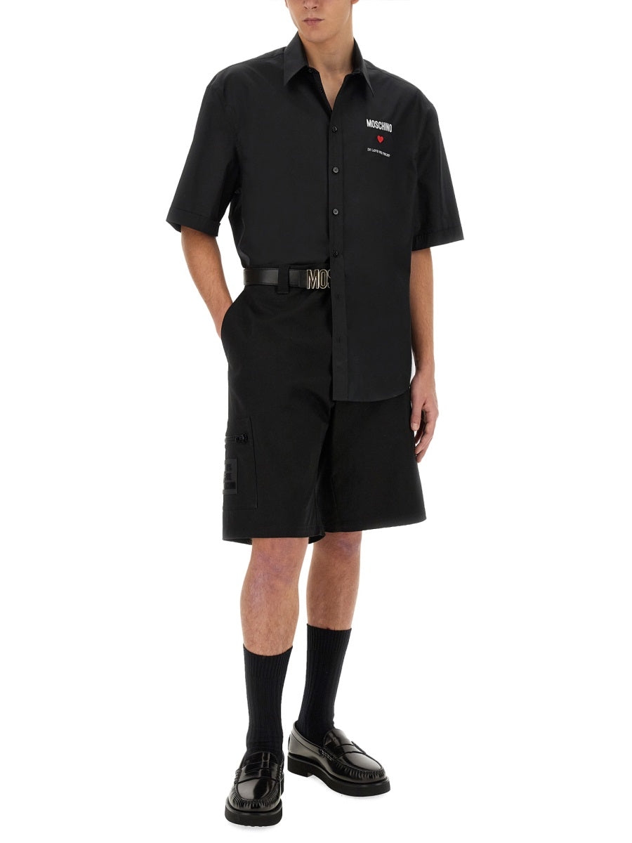 Moschino Men Bermuda With Logo