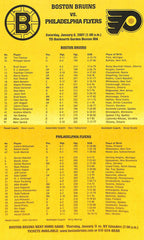 January 6 2007  Boston Bruins vs Flyers Game Program Glen Murray Cover 182035