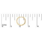 Gold Vermeil 1/10 Cttw Diamond Paperclip Hoop Earring