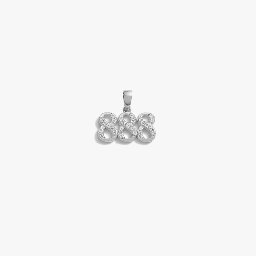 888 Sapphire Angel Number Charm