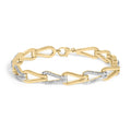 Gold Vermeil 1/7 Cttw Diamond Bold Knot Link Bracelet