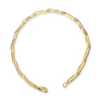 Gold Vermeil 1/7 Cttw Diamond Bold Knot Link Bracelet