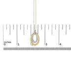 Gold Vermeil 1/10 Cttw Diamond Bold Bead Pendant Necklace