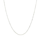 10k White Gold Classic Box Chain 0.45mm