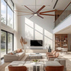 Oversized Large Ceiling Fan, 8 Blades