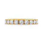 14K Yellow Gold 2.00 Cttw Shared Prong Set Round Cut Diamond Eternity Band (J-K Color, VS1-VS2 Clarity) - Ring Size 6.75
