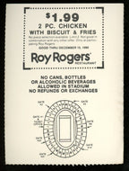 September 29, 1990 Pitt vs. West Virginia College Football Game Ticket Stub