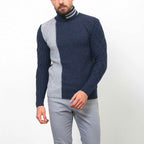 Robert Knitwear Jumper // Dark Blue + Light Gray