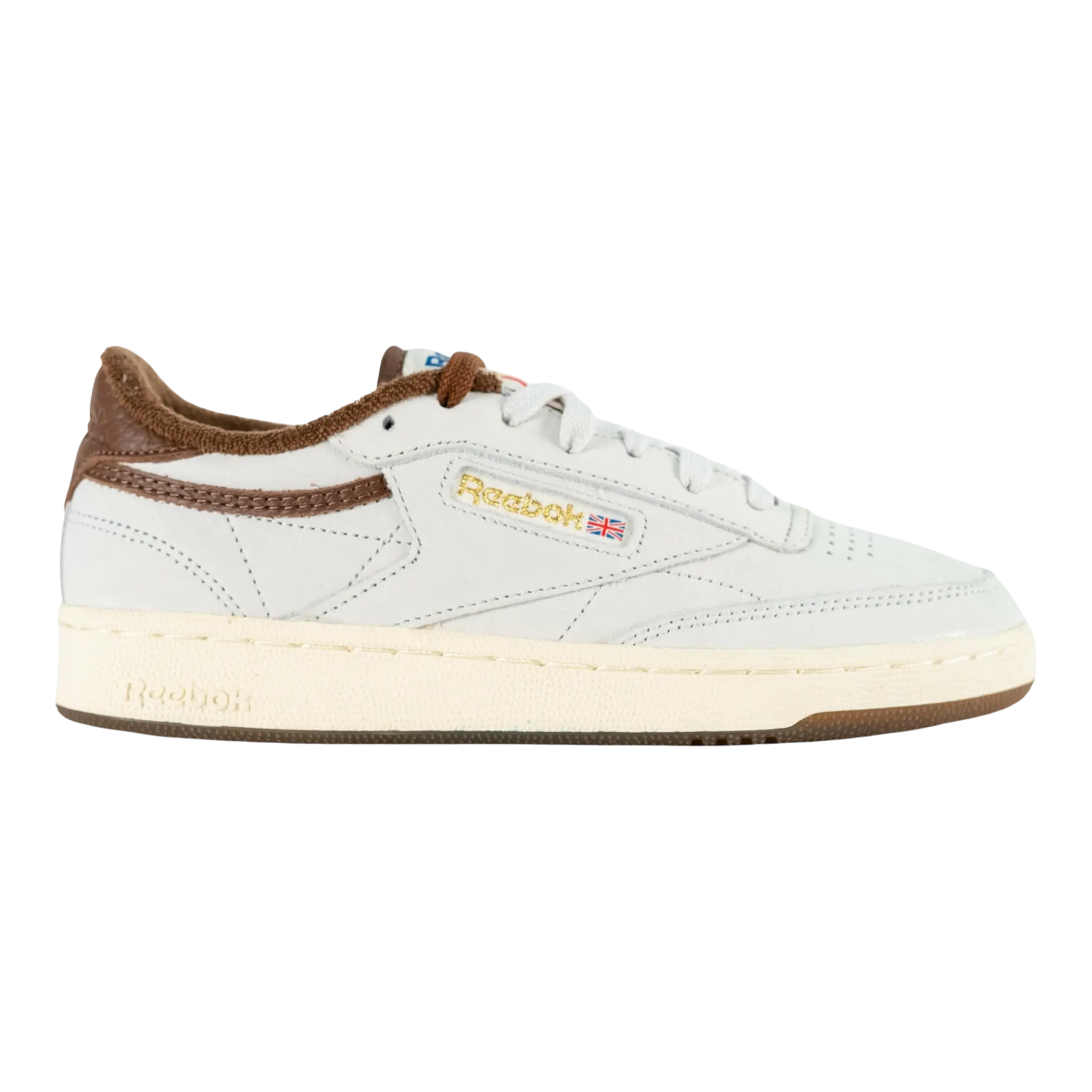 Reebok x Bodega Club C 85 15th Anniversary Men's Sneakers — Pure Grey/Brush Brown Leather