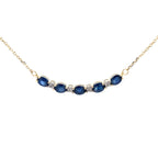Sapphire Diamond Fashion Pendants 10KT Yellow Gold