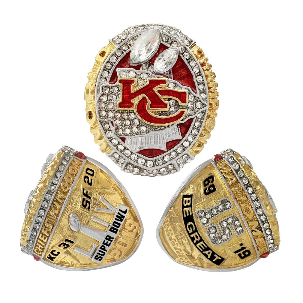 Kansas City Chiefs All Super Bowl Championship Ring & Trophy Set– 1970, 2020 & 2023  Winners Replica Collection