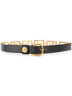 Versace Women Belt With Greek Key Buckle