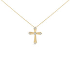 Gold Vermeil Diamond Accent Cross Pendant Necklace