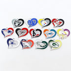 Football Team Logo Heart Earrings –  Game Day Accessories & Gift for Sports Fan