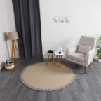 Jute Sisal Round Rug // Beige + Brown