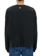 Palm Angels Men "Burning Monogram" Print Sweatshirt