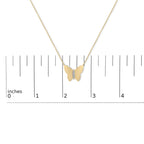 Gold Vermeil Diamond Accent Butterfly Pendant Necklace